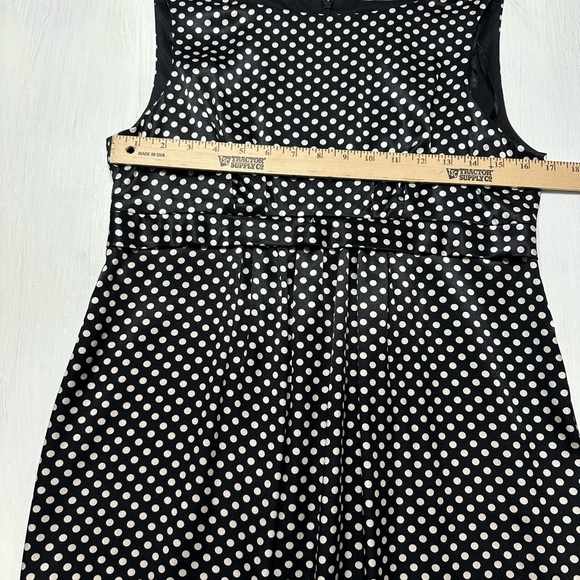 Jessica Howard Petite Black & White Polka Dot Sheath Dress - Size 10P - Picture 2 of 8